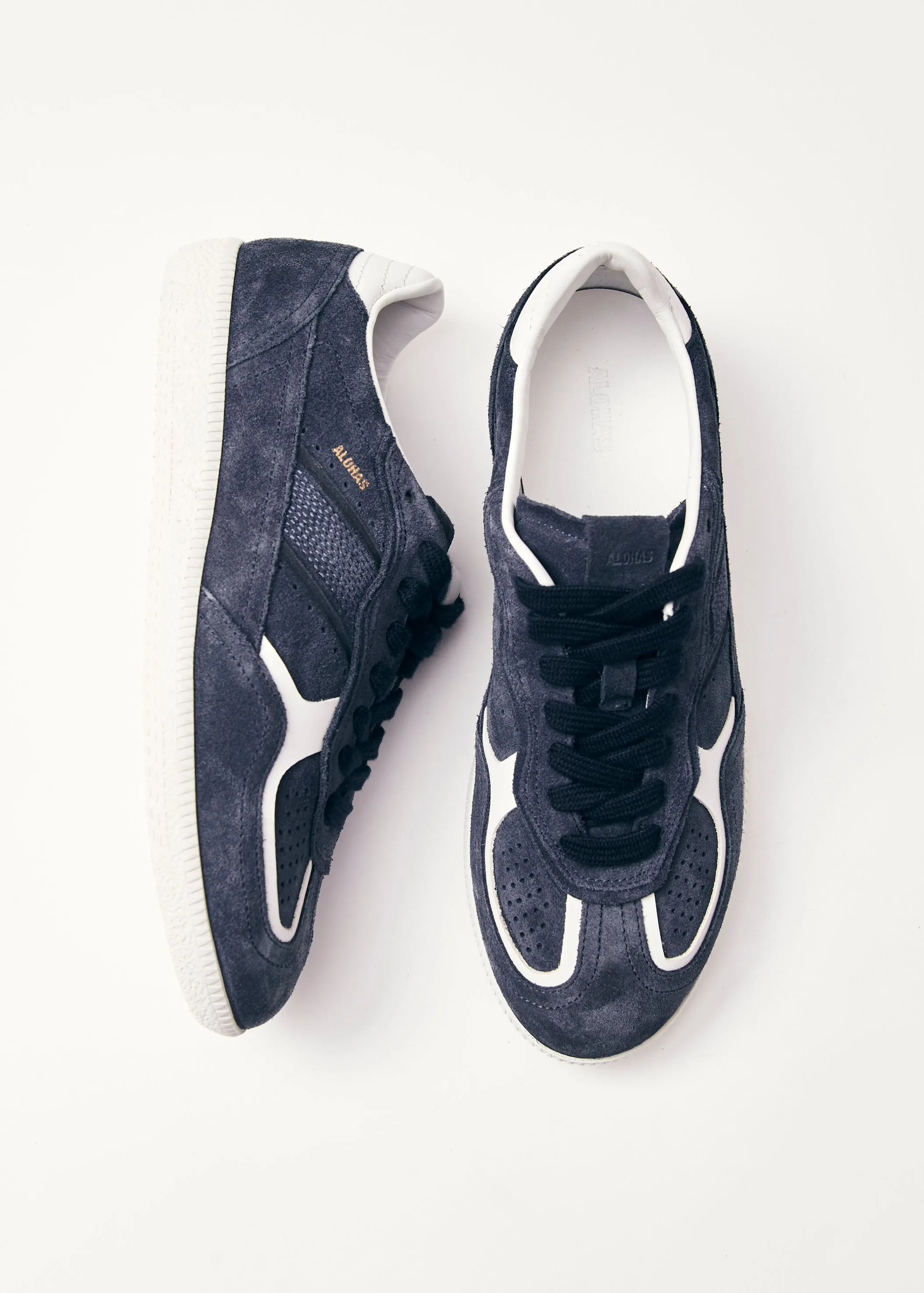 Tb.490 Rife Navy Blue Leather Sneakers