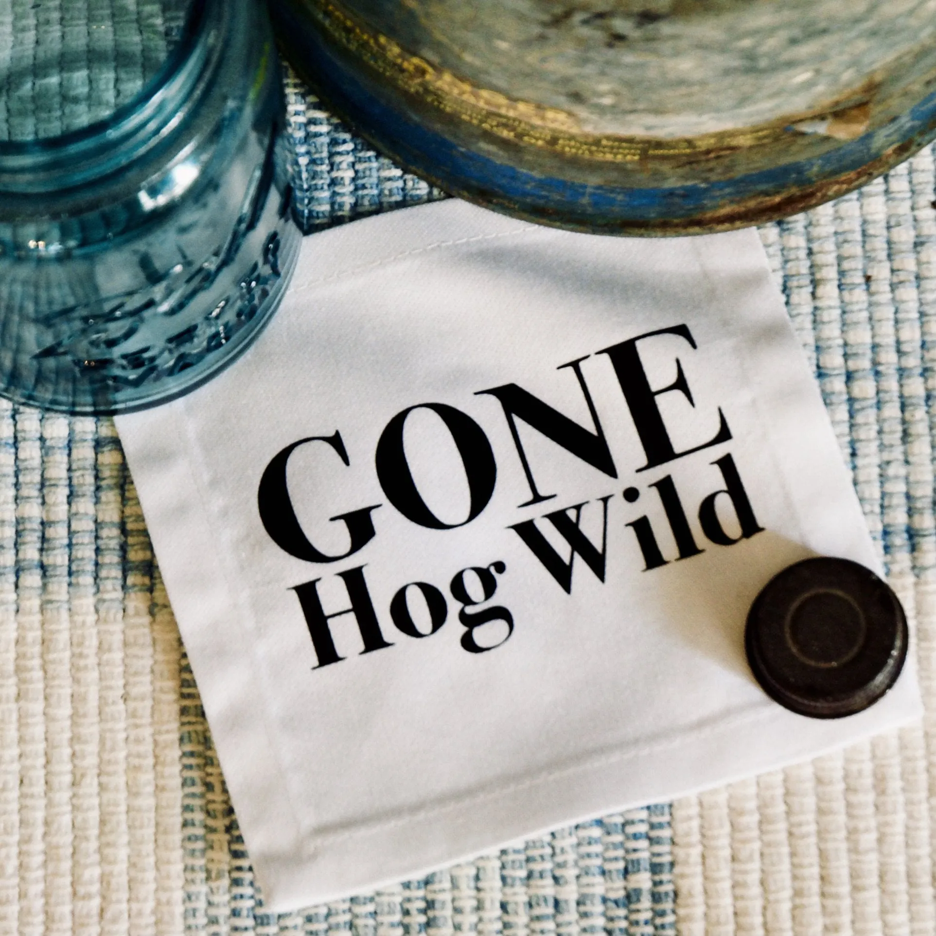 The Gone Hog Wild Cotton Coaster