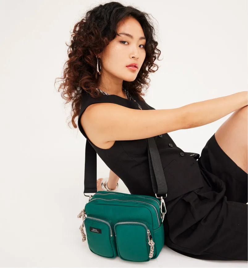 The Messenger Pocket Bag in Racing Green