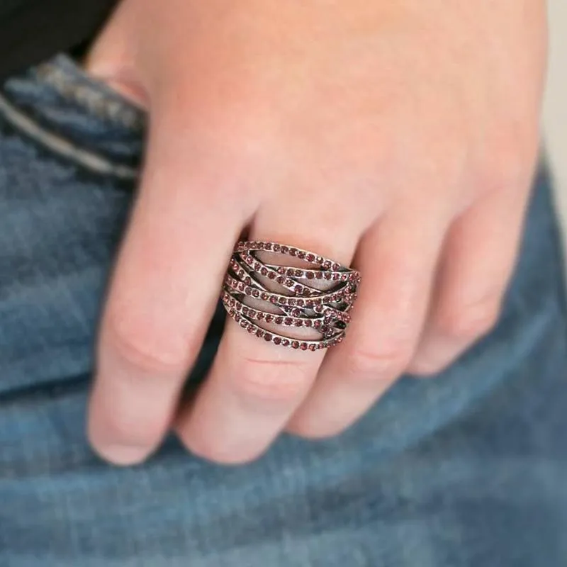 Time to Shine Purple Rhinestone Ring