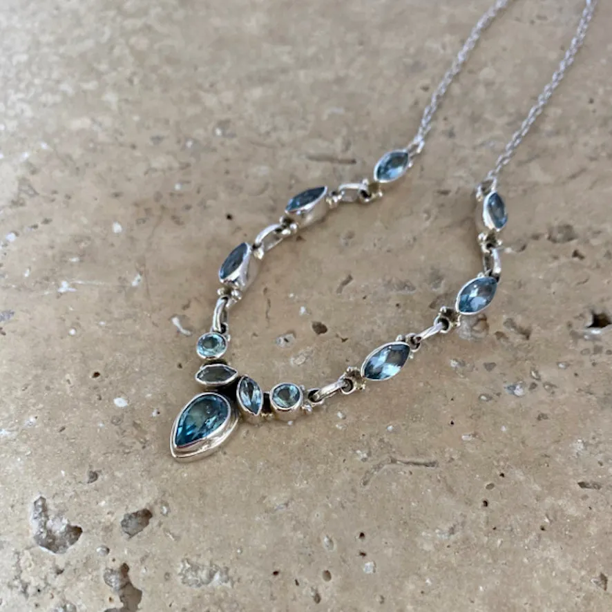 Topaz Necklace - Indigo