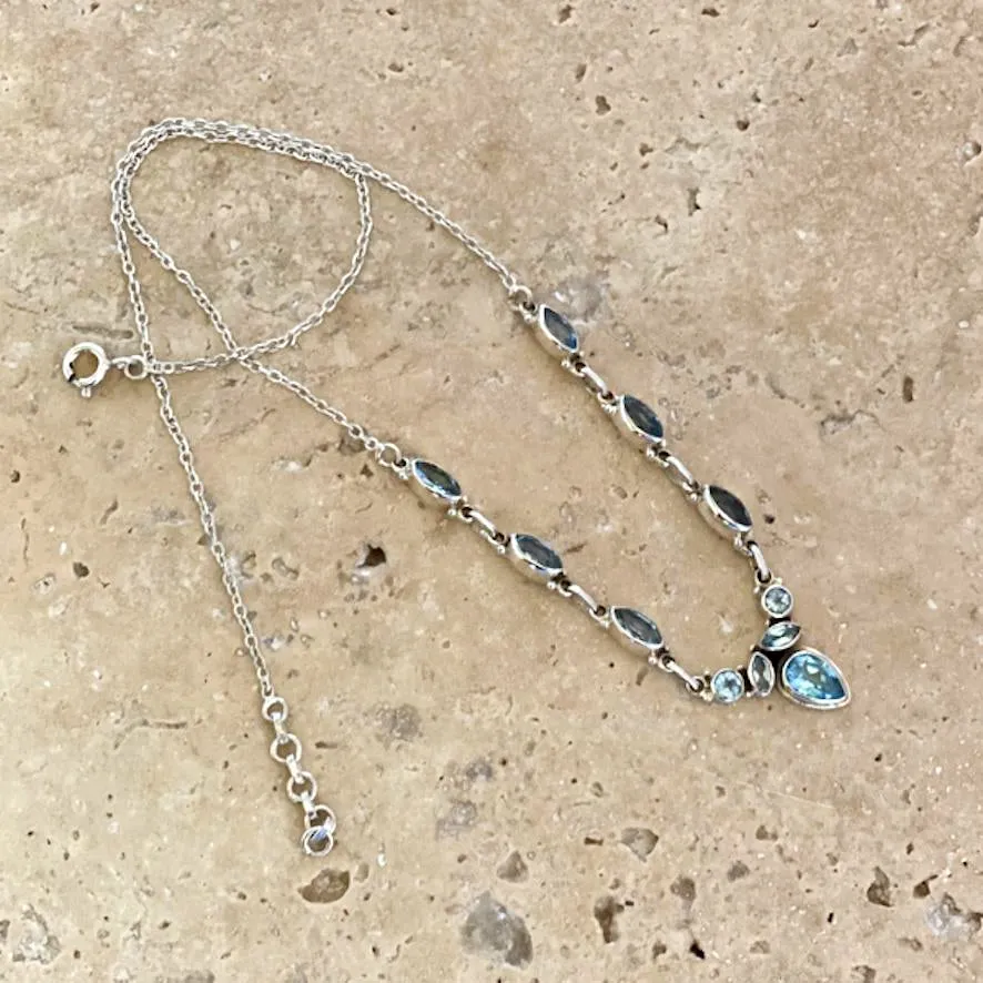 Topaz Necklace - Indigo