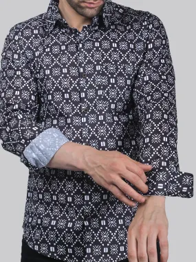 TryBuy Fancy Fabulous Full Sleeve Cotton Printed Button-Up Shirt For Men