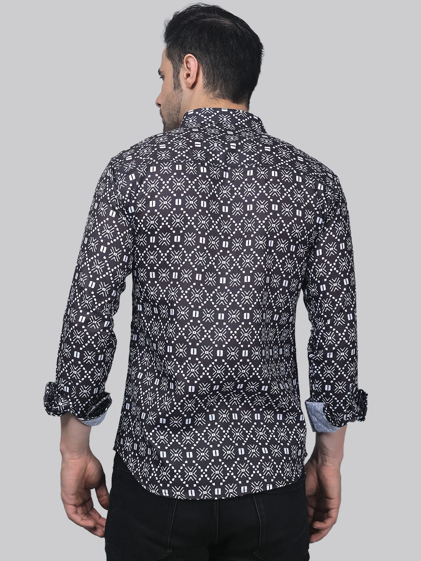 TryBuy Fancy Fabulous Full Sleeve Cotton Printed Button-Up Shirt For Men