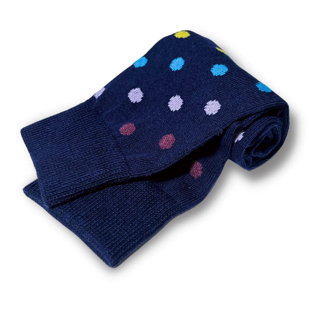 Vannucci Boys Polka Dot Blue Socks _SS1221