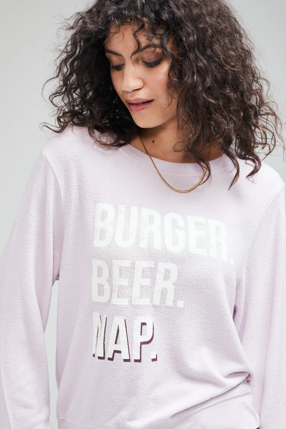 Wildfox Burger Beer Nap Baggy Beach Jumper