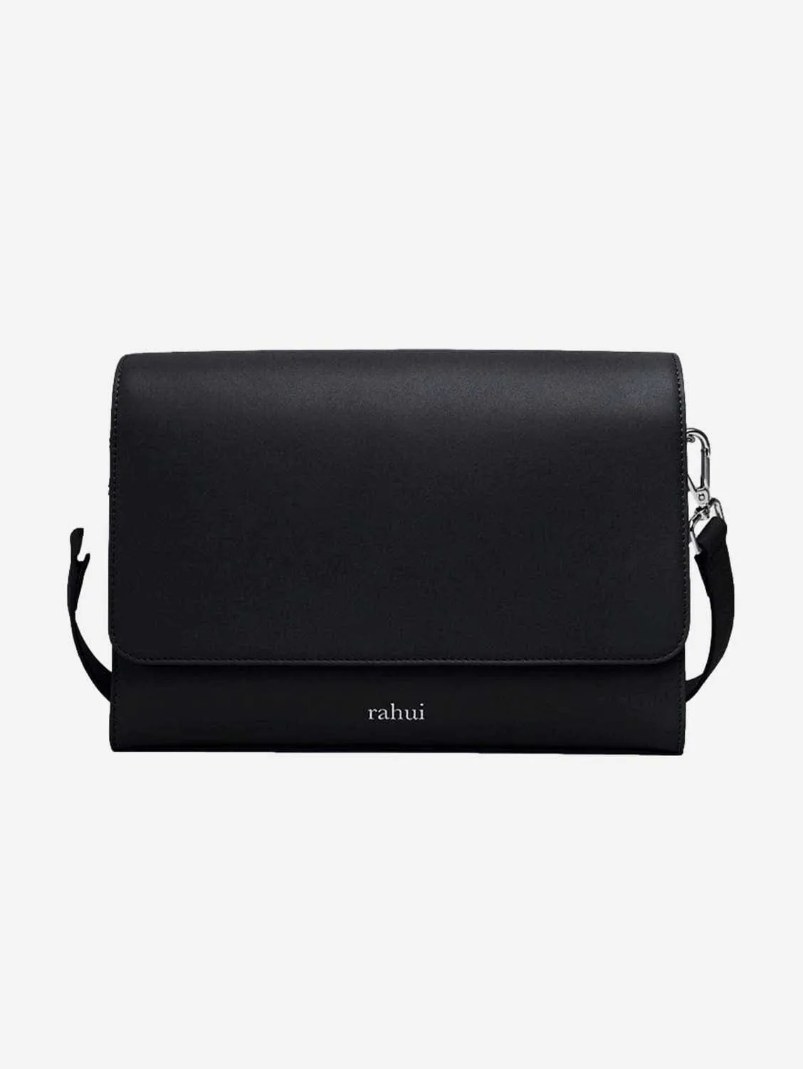 Wisteria Apple Leather Vegan Shoulder Bag | Black