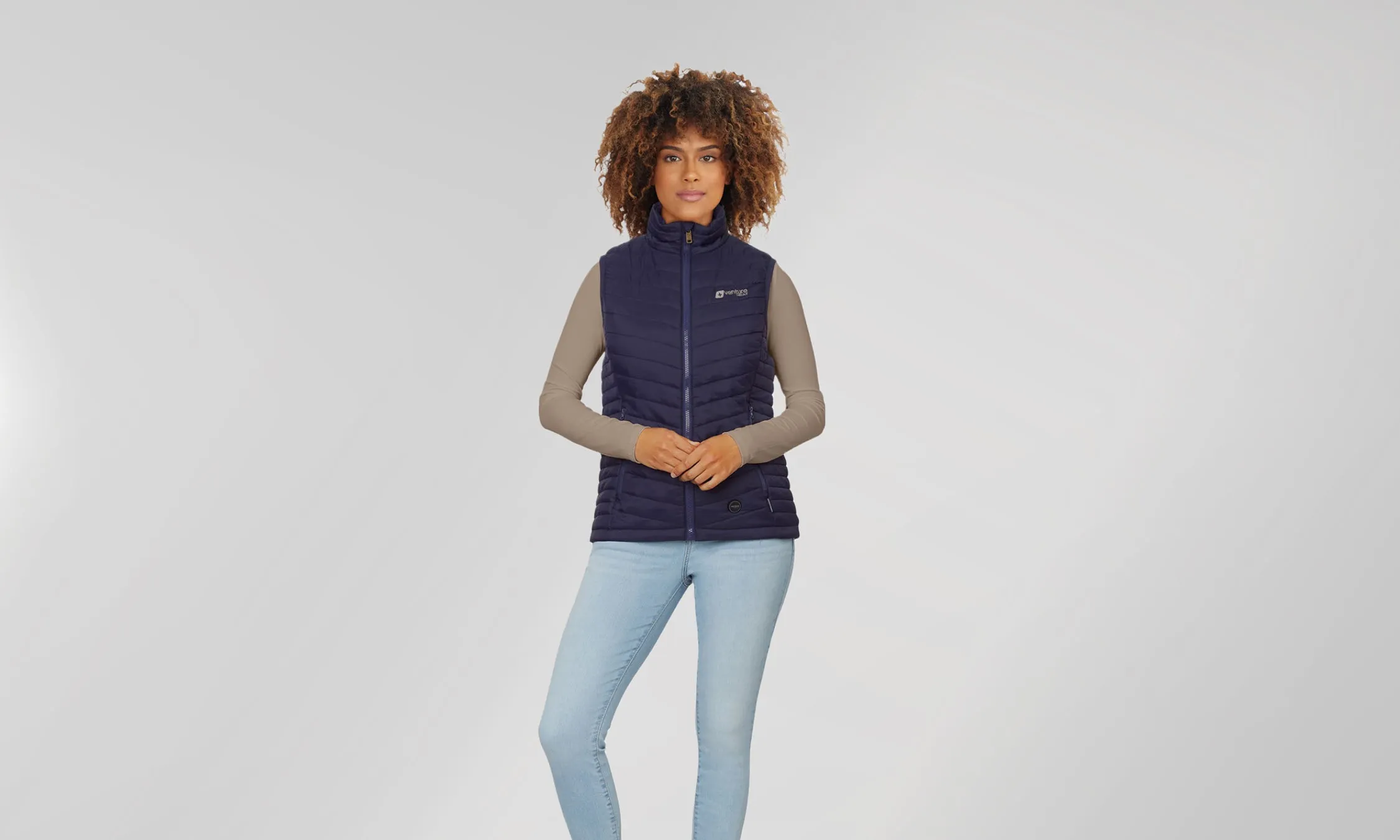 Women's 13W Heated Puffer Vest with HeatSync  - Navy